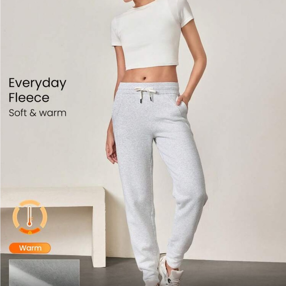 Glowmode Everyday Fleece Joggers-Light Grey-NWT